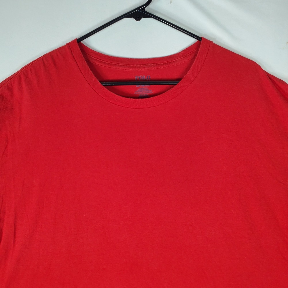 Polo Ralph Lauren Mens 2XL Red Short Sleeve Classic Fit Cotton T-Shirt Pony Logo
